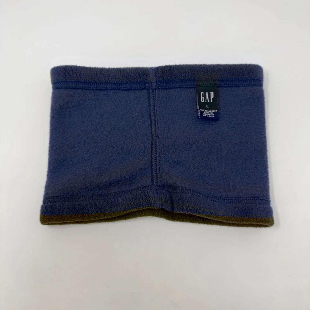 Gap Performance Fleece Neck Warmer‎ Gaiter Navy Blue Vintage 90s Y2K Large